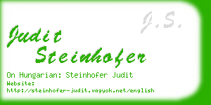 judit steinhofer business card